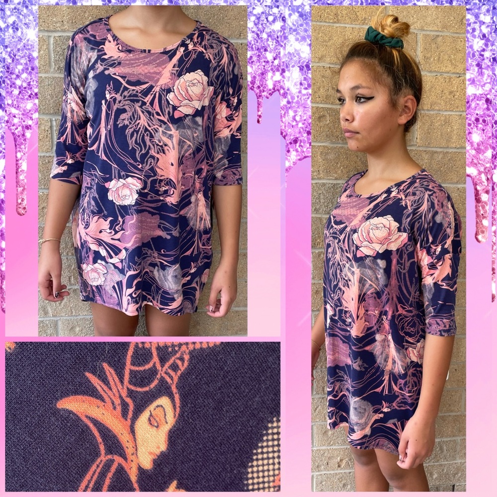 👚New Disney Sleeping Beauty Maleficent LuLaRoe Irma XS NWT